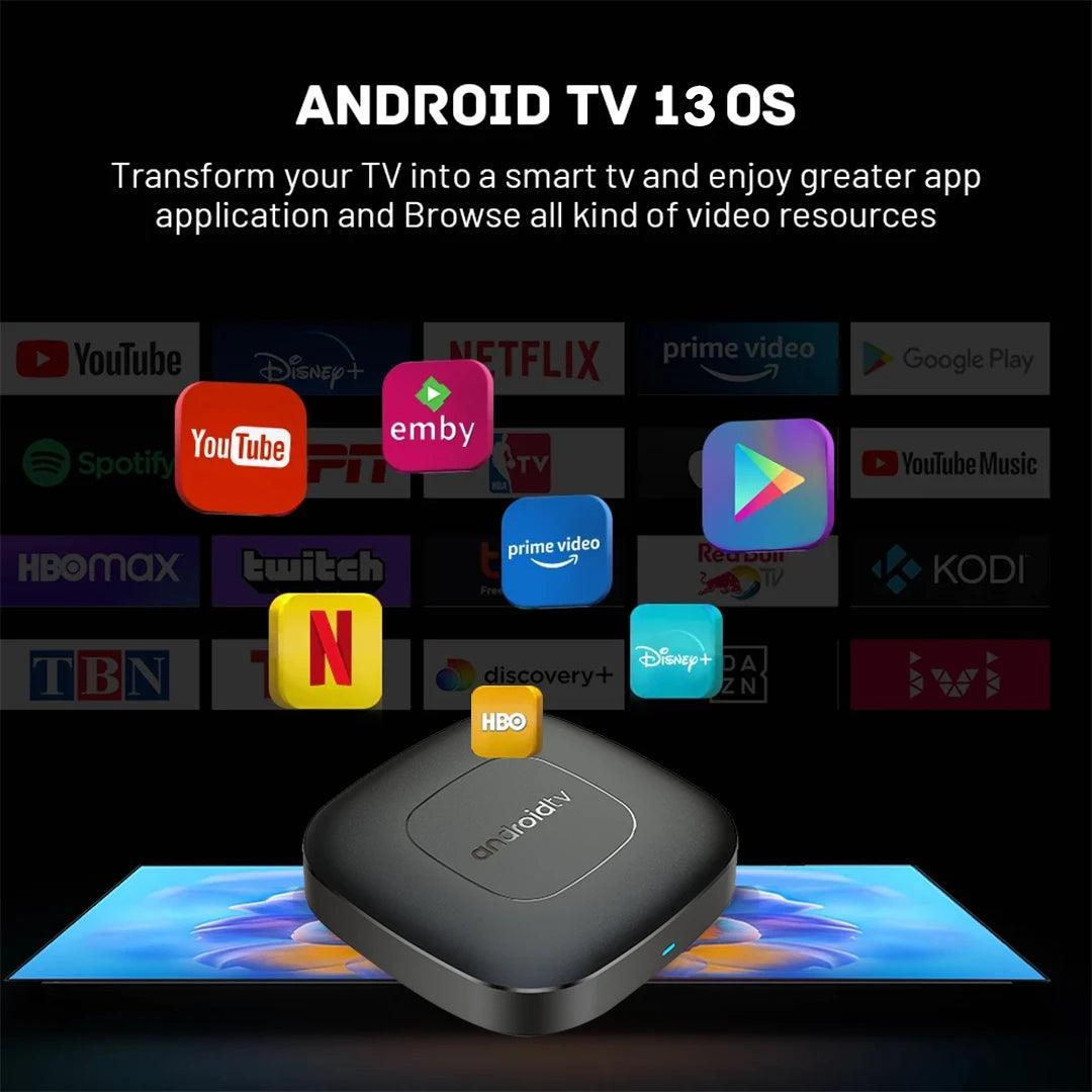 Android 13 Smart TV Stick H313: 8K Quad - Core Media Player with Dual WiFi & Voice Remote - Wireless TV Receiver - Global Vendor - Android 13 Smart TV Stick H313: 8K Quad - Core Media Player with Dual WiFi & Voice Remote - Global Vendor - 