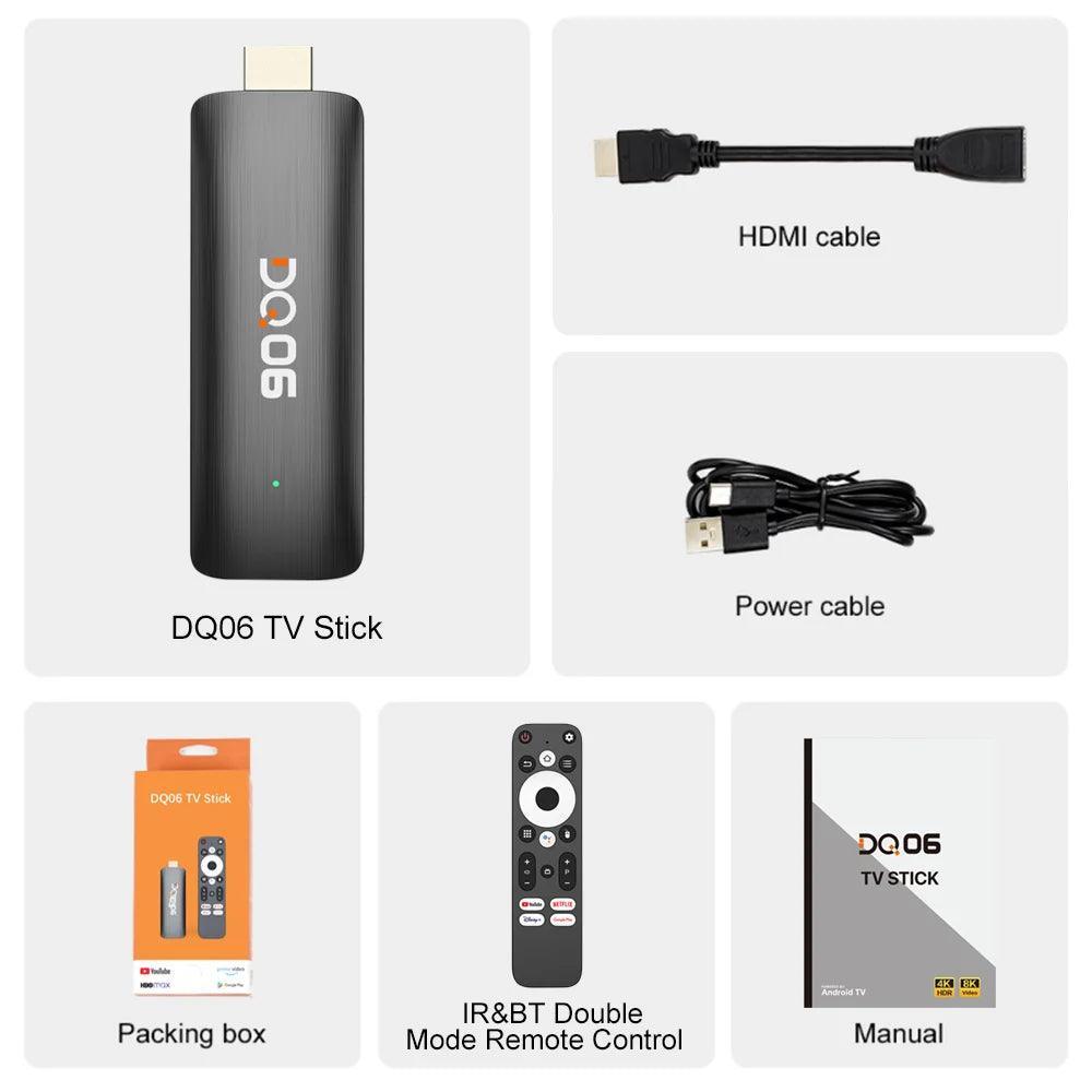 DQ06 ATV Mini TV Stick: Android 12 Streaming Device with H618 - Wireless TV Receiver - Global Vendor - DQ06 ATV Mini TV Stick: Android 12 Streaming Device with Allwinner H618 - Global Vendor - 