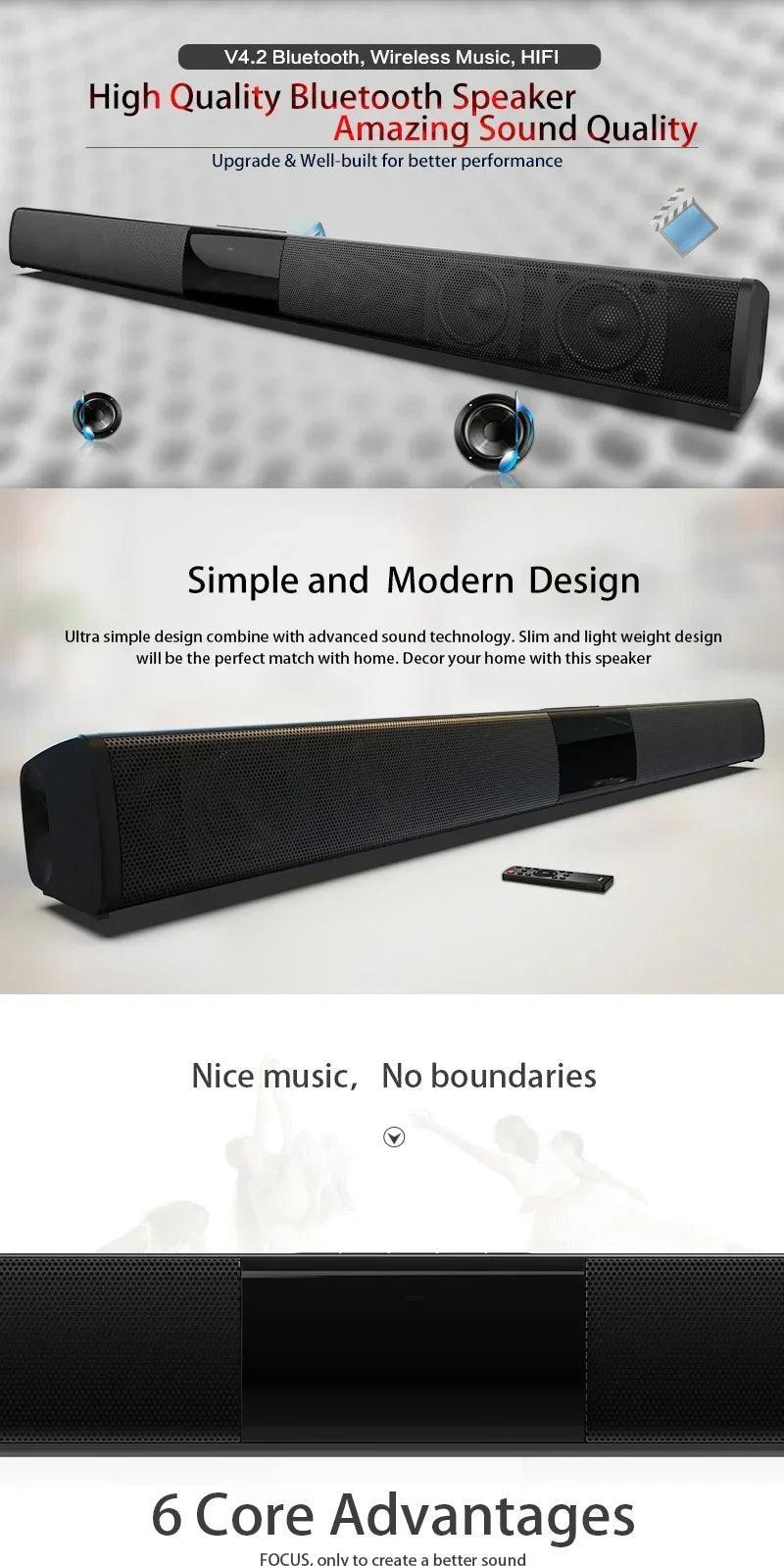 Home Theater Sound System: Bluetooth Speaker with Subwoofer and Soundbar - TV Soundbar - Global Vendor - Home Theater Sound System: Bluetooth Speaker with Subwoofer and Soundbar - Global Vendor - 