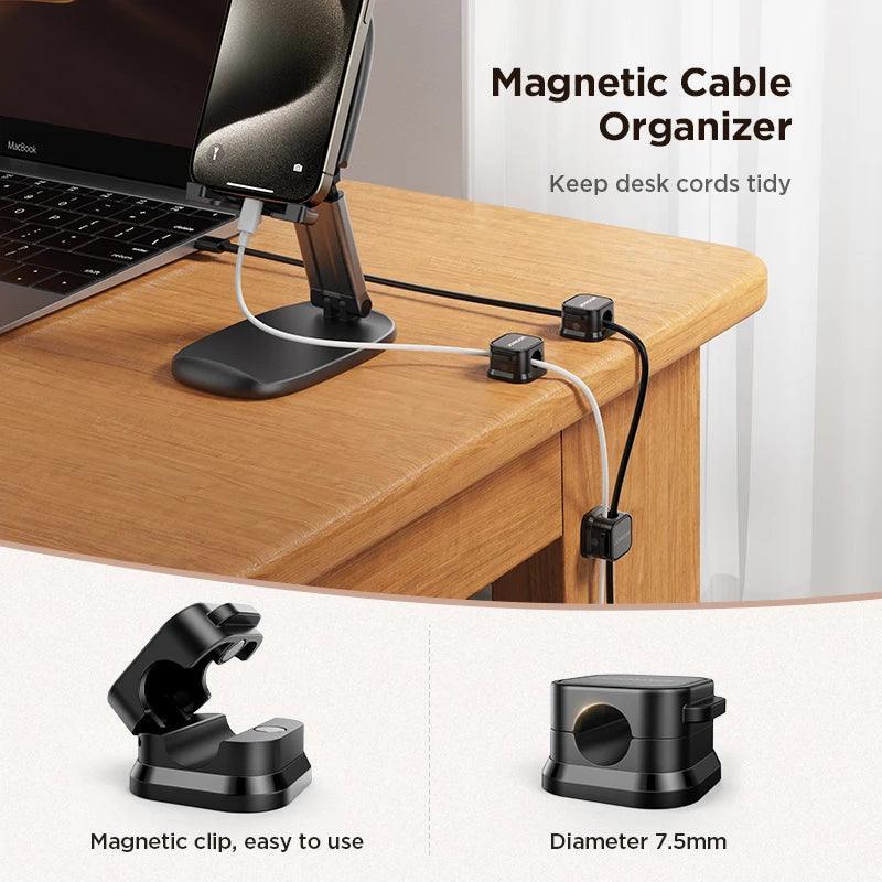 Joyroom Magnetic Cable Clips: Adjustable Cord Holder for Under - Desk Cable Management - Magnetic Cable Clips - Global Vendor - Joyroom Magnetic Cable Clips: Adjustable Cord Holder for Under - Desk Cable Management - Global Vendor - 