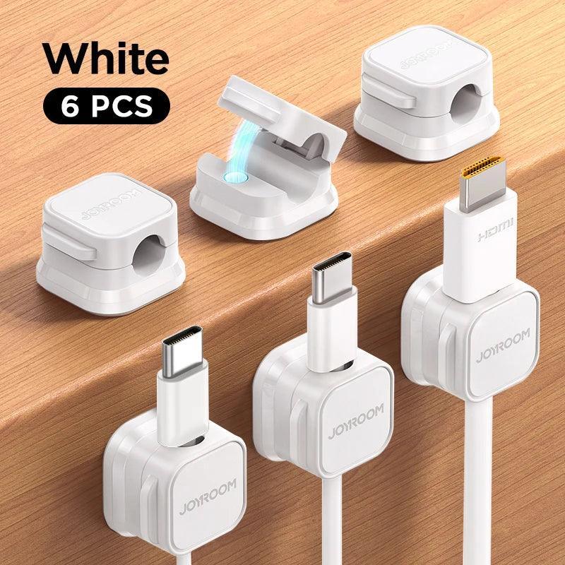 Joyroom Magnetic Cable Clips: Adjustable Cord Holder for Under - Desk Cable Management - Magnetic Cable Clips - Global Vendor - Joyroom Magnetic Cable Clips: Adjustable Cord Holder for Under - Desk Cable Management - Global Vendor - 