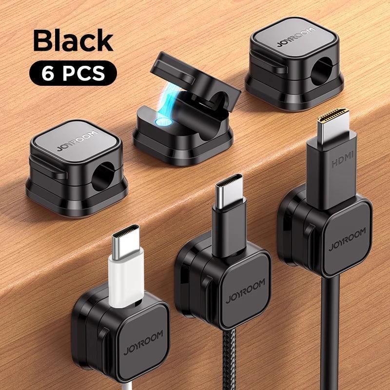 Joyroom Magnetic Cable Clips: Adjustable Cord Holder for Under - Desk Cable Management - Magnetic Cable Clips - Global Vendor - Joyroom Magnetic Cable Clips: Adjustable Cord Holder for Under - Desk Cable Management - Global Vendor - 