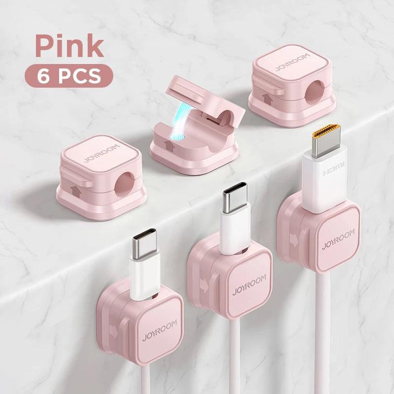 Joyroom Magnetic Cable Clips: Adjustable Cord Holder for Under - Desk Cable Management - Magnetic Cable Clips - Global Vendor - Joyroom Magnetic Cable Clips: Adjustable Cord Holder for Under - Desk Cable Management - Global Vendor - 