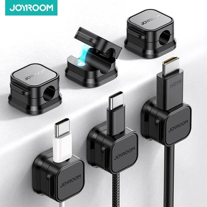 Joyroom Magnetic Cable Clips: Adjustable Cord Holder for Under - Desk Cable Management - Magnetic Cable Clips - Global Vendor - Joyroom Magnetic Cable Clips: Adjustable Cord Holder for Under - Desk Cable Management - Global Vendor - 