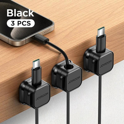 Joyroom Magnetic Cable Clips: Adjustable Cord Holder for Under - Desk Cable Management - Magnetic Cable Clips - Global Vendor - Joyroom Magnetic Cable Clips: Adjustable Cord Holder for Under - Desk Cable Management - Global Vendor - 