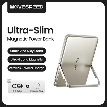 MOVESPEED S05 Magnetic Power Bank 5000mAh 20WPD Wireless Powerbank Slim Portable Battery Charger for iPhone 16 15 Samsung 24 23 - Global Vendor - 50602266984766|50602267050302|50602267509054|50602267541822|50602267574590|50602267607358 - 