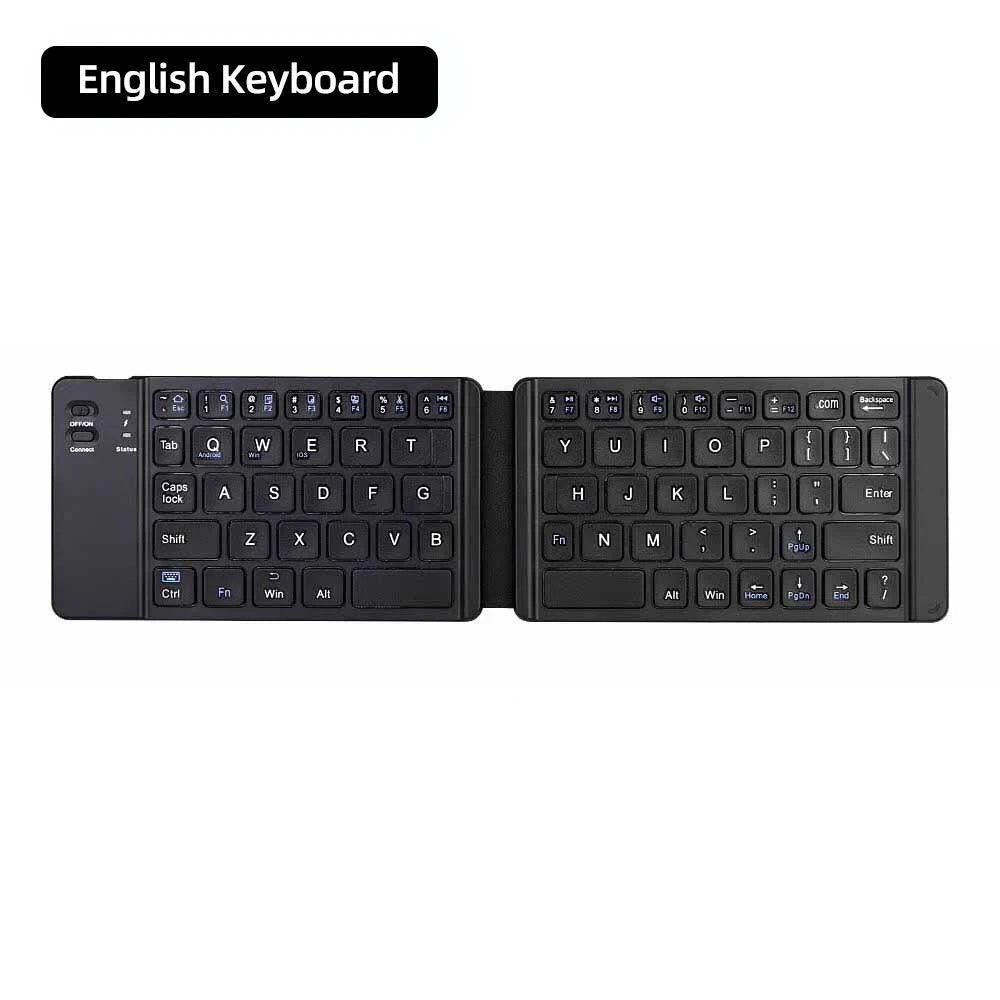 Portable Mini Folding Bluetooth Keyboard with Touchpad for Universal Use - Foldable Wireless Keyboard - Global Vendor - Portable Mini Folding Bluetooth Keyboard with Touchpad for Universal Use - Global Vendor - 