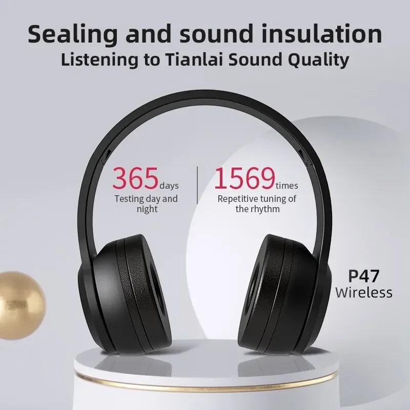 Stereo P47 Headset 5.0 Bluetooth Headset Folding Series Wireless Sports Game Headset for iPhone XiaoMi - Global Vendor - Stereo P47 Headset 5.0 Bluetooth Headset Folding Series Wireless Sports Game Headset for iPhone XiaoMi - 