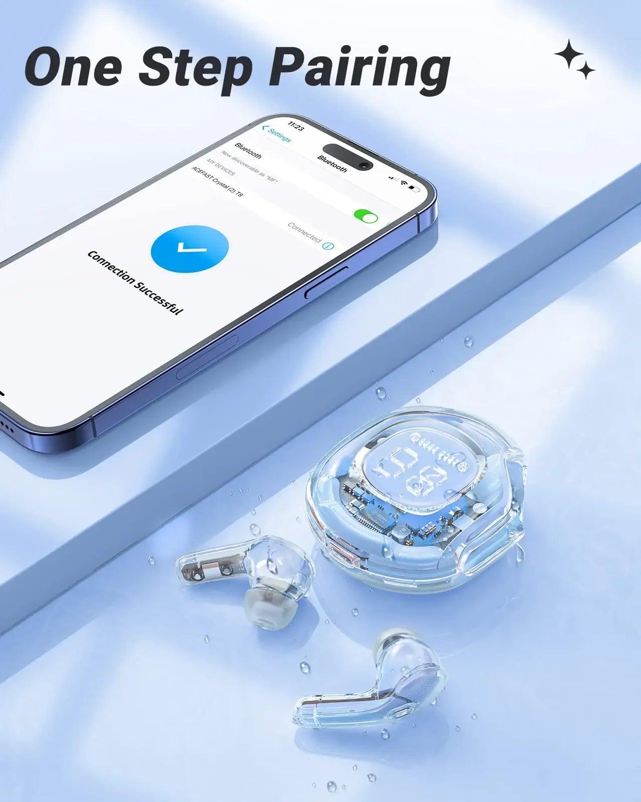 T8 PRO Tws Bluetooth Earbuds Transparent with LED Digital Display Wireless In - Ear Earphone for Xiaomi Huawei iPhone Headphone - EarPods - Global Vendor - T8 PRO Tws Bluetooth Earbuds Transparent with LED Digital Display Wireless In - Ear Earphone for Xiaomi Huawei iPhone Headphone - 