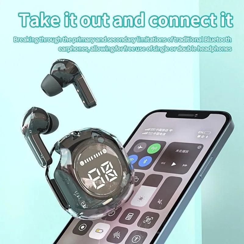 T8 PRO Tws Bluetooth Earbuds Transparent with LED Digital Display Wireless In - Ear Earphone for Xiaomi Huawei iPhone Headphone - EarPods - Global Vendor - T8 PRO Tws Bluetooth Earbuds Transparent with LED Digital Display Wireless In - Ear Earphone for Xiaomi Huawei iPhone Headphone - 